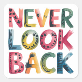 Rückblick Quadratischer Aufkleber