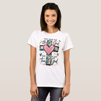 Rückblickend Gott danken Christliches T-Shirt