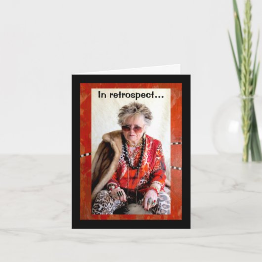 Rückblickend sollte man etwas über die Karte nachd (Vorderseite)