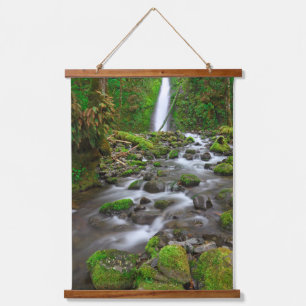 Ruckel Creek Falls, Columbia River Gorge Oregon Wandteppich Mit Holzrahmen