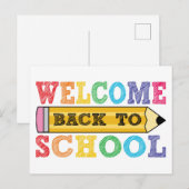 Rückempfang zur Schule Postkarte (Vorne/Hinten)