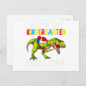 Rücken an Schulkinder aufpassen Kindergarten H Postkarte (Vorne/Hinten)