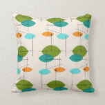 Rücken-Atombombenmuster-Drehkissen Kissen<br><div class="desc">Dieses neue Atomic Mobile Pattern Kissen ist ein modernes Design im Stil der Mitte des Jahrhunderts. Das Vintag inspirierte Design ist cremefarben mit spitzen Ovalen in Türkis, Orange, aquamarin und Avocado grün. Die aquamarinen und Avocado grünen Ovale überlappen sich und schaffen einen schönen Schatten Pfauenblau. Spaß Sternexplosionen verstärken Slanting und...</div>