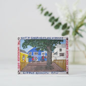 Rücken Deck Little Rainbow Row in Flat Rock NC Postkarte (Stehend Vorderseite)