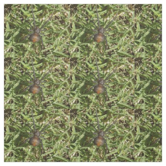 Rücken der Spinne auf grünem Gras, Stoff (Muster)