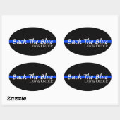 RÜCKEN DES BLAUEN OVAL AUTOAUFKLEBERS OVALER AUFKLEBER (Blatt)