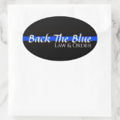 RÜCKEN DES BLAUEN OVAL AUTOAUFKLEBERS OVALER AUFKLEBER (Tasche)