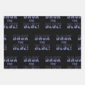 RÜCKEN DES BLAUEN SET GESCHENKPAPIER SET (Vorderseite)