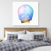 Rücken des menschlichen Schädels Leinwanddruck (Insitu (Schlafzimmer))