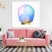 Rücken des menschlichen Schädels Leinwanddruck (Insitu (Wohnzimmer))
