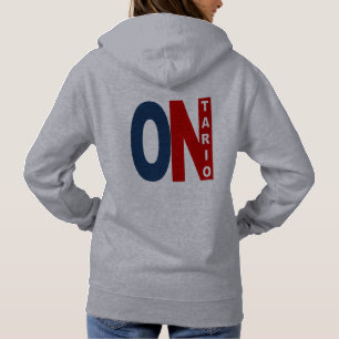 RÜCKEN-Graukapuzenpullover für ONTARIO-Frauen Hoodie