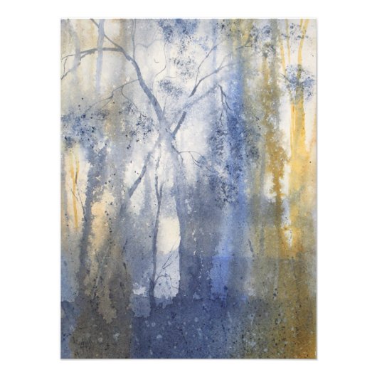 Rücken Land Pass Wasserfarbe Fotodruck (Vorne)