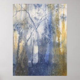 Rücken Land Pass Wasserfarbe Poster