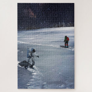 Rücken Land Ski Puzzle