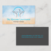 Rücken-Logo | Massagetherapie Visitenkarte (Vorne/Hinten)
