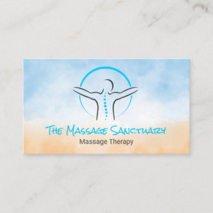 Rücken-Logo Massagetherapie Visitenkarte