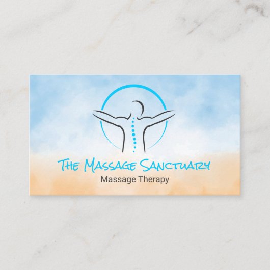 Rücken-Logo | Massagetherapie Visitenkarte (Vorderseite)