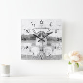 Rücken-Quadrat-Uhr für antikes Flugzeug Quadratische Wanduhr (Zuhause)