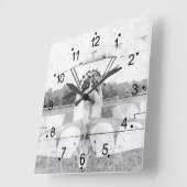 Rücken-Quadrat-Uhr für antikes Flugzeug Quadratische Wanduhr (Winkel)