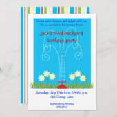 Rücken-Sprinkler-Splash-Bash Einladung (Vorne/Hinten)