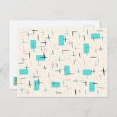 Rücken-Türkismuster-Postkarte Postkarte (Vorne/Hinten)