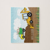 Rücken- und Abstoßwagen Personalisiert Puzzle (Vertikal)