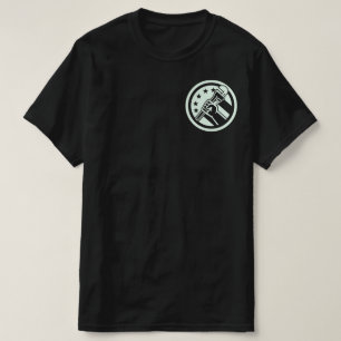 Rücken- und Vorderrücker Klempner beklebt Vintag T-Shirt