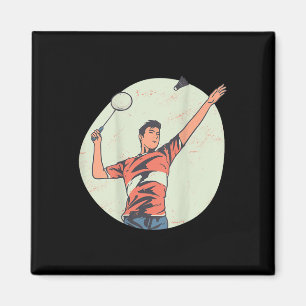 Rückendruck Badminton Und Federball  Magnet