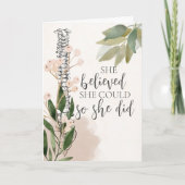 Rückenflorenkarte, Abschluss-Abschluss, Karte (Vorderseite)