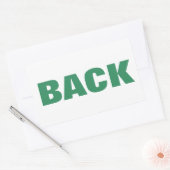 RÜCKENgrün Rechteckiger Aufkleber (Umschlag)