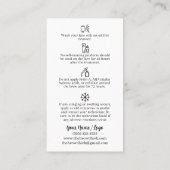 Rückenlehne + Laminierrücksichtskarten Visitenkarte (Rückseite)