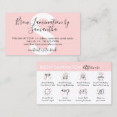 Rückenlehne-Nachsorgeanleitung Visitenkarte (Vorne/Hinten)