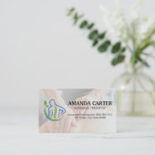 Rückenlogo | Massagesitzung Visitenkarte (Stehend Vorderseite)