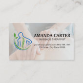 Rückenlogo | Massagesitzung Visitenkarte (Vorderseite)