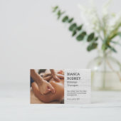 Rückenmassage | Salon Wellness-Center Visitenkarte (Stehend Vorderseite)