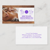 Rückenmassage | Schönheitspflege | Holz Visitenkarte (Vorne/Hinten)