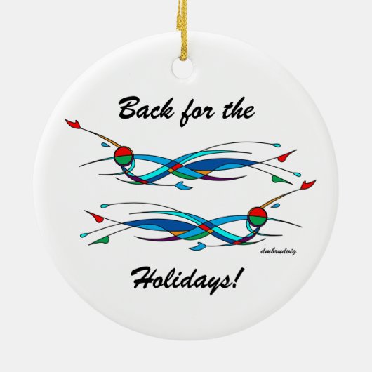 Rückenschwimmen-Verzierung Keramik Ornament (Hinten)