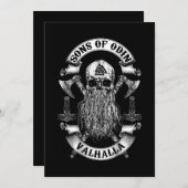 Rückensöhne des Nordischen Wikings Feiertagskarte (Vorne/Hinten)