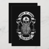 Rückensöhne von Odin- Wikings Nordisch Einladung (Vorne/Hinten)