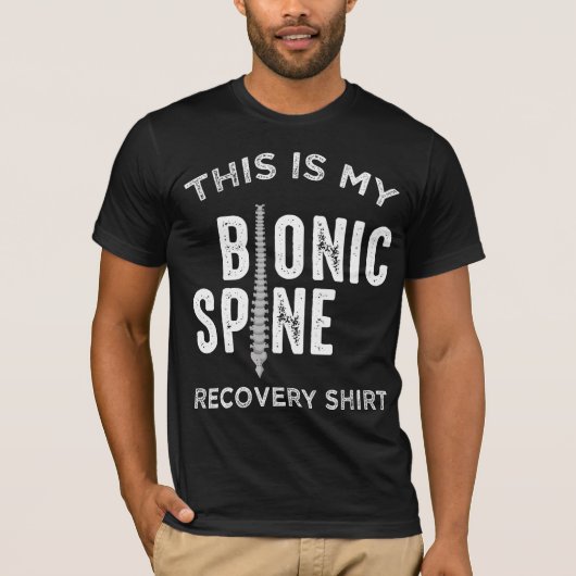 Rückenspinalfusionspatient Bionische Spine T-Shirt (Vorderseite)