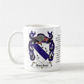 Rucker Familien-Wappen Tasse (Links)