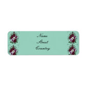 Rücketikett Veilchenstrauß (Vorne)