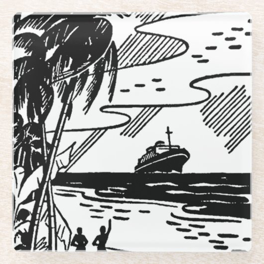 Rückfahrt Glasuntersetzer (Vorderseite)