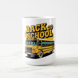 Rückfahrt zum Schulbus zurück zu den Schulkindern Kaffeetasse