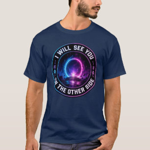 Rückflug Unbekanntes Neon Portal Sci Fi Shirt