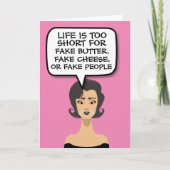RÜCKFRAU FAKE BUTTER, KÄSE ODER PERSONEN Karten (Vorderseite)
