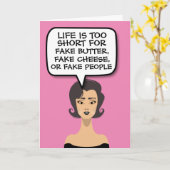 RÜCKFRAU FAKE BUTTER, KÄSE ODER PERSONEN Karten (Gelbe Blume)