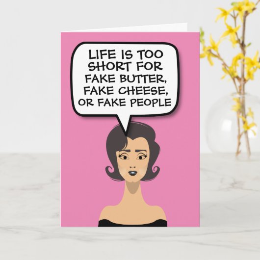 RÜCKFRAU FAKE BUTTER, KÄSE ODER PERSONEN Karten (Gelbe Blume)