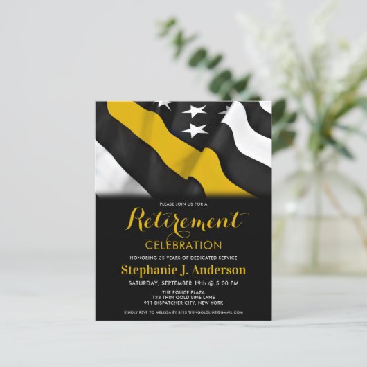 Rückführung der Thin-Gold-Line-Flagge (Stehend Vorderseite)