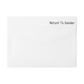 Rückgabe an das Wraparound-Adressenlabel des Absen (Rückseite)